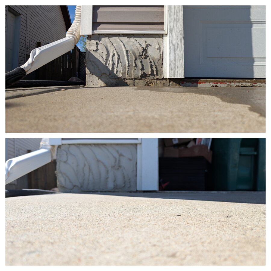 Driveway after polyurethane lifting
